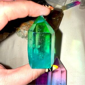 Vibrant Quartz Crystal Point